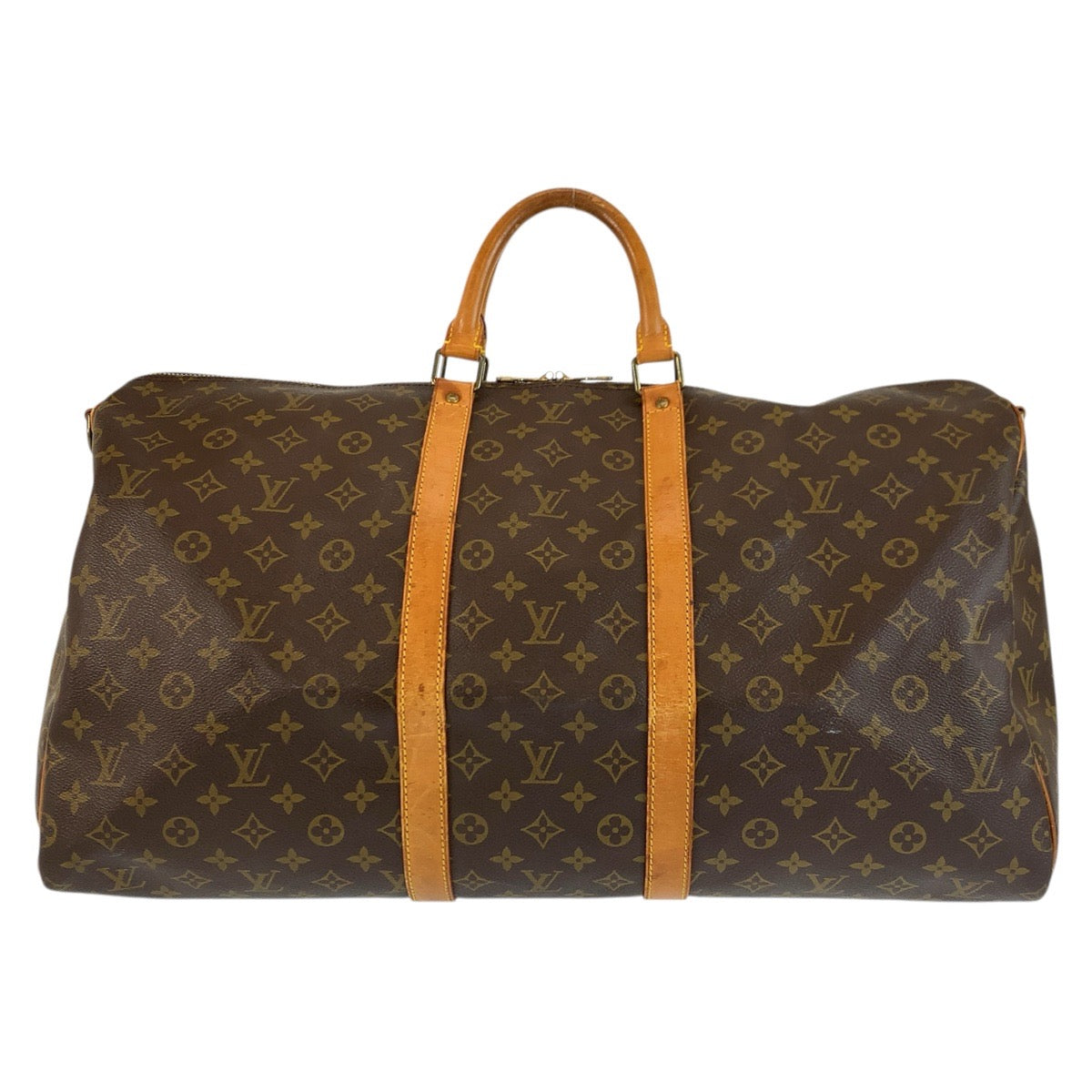 23824
LOUIS VUITTON ルイヴィトン モノグラム キーポル55 ブラウン ゴールド金具 PVC / レザー M41424 ボストンバッグ ハンドバッグ レディース B42