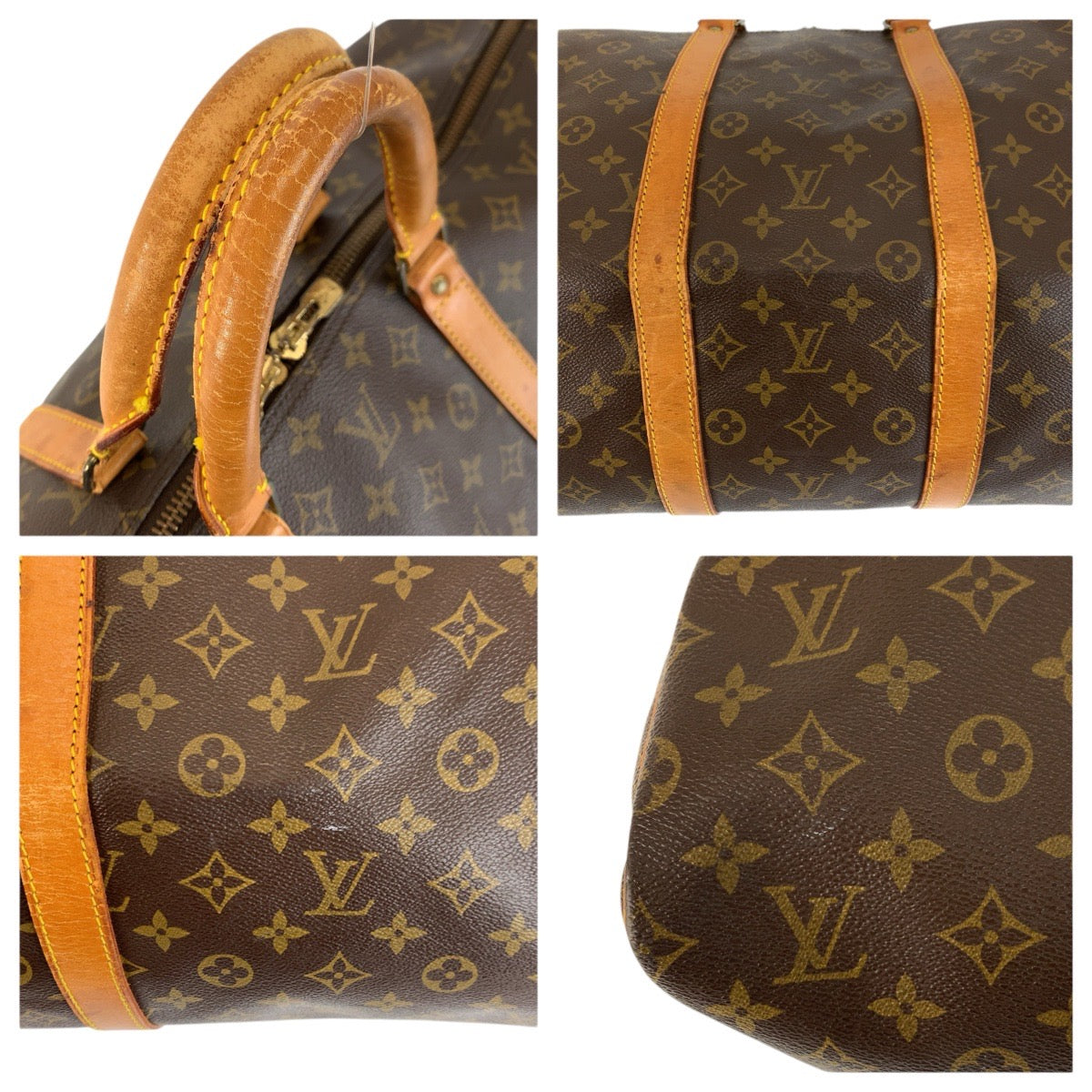 23824
LOUIS VUITTON ルイヴィトン モノグラム キーポル55 ブラウン ゴールド金具 PVC / レザー M41424 ボストンバッグ ハンドバッグ レディース B42