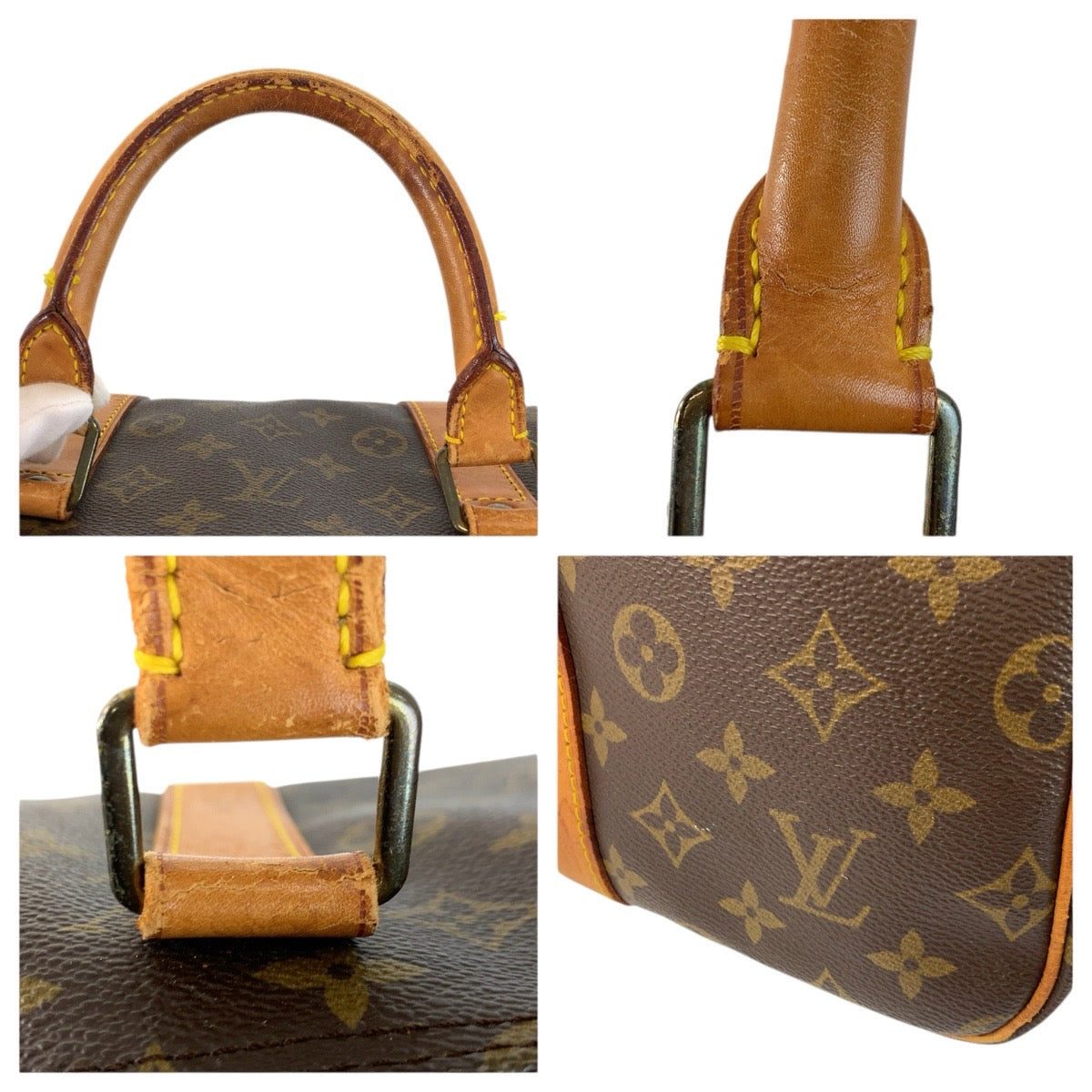 23824
LOUIS VUITTON ルイヴィトン モノグラム キーポル55 ブラウン ゴールド金具 PVC / レザー M41424 ボストンバッグ ハンドバッグ レディース B42