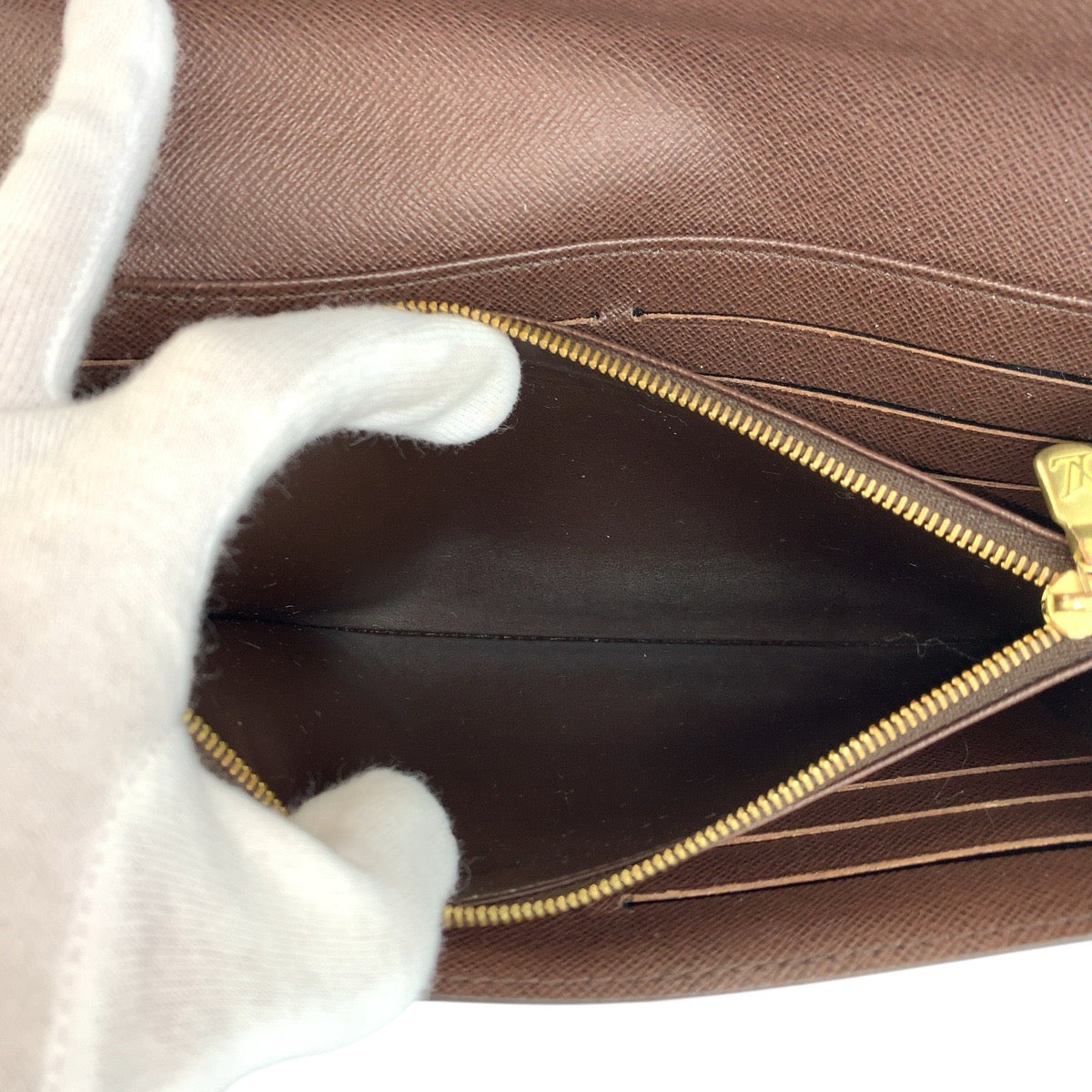 23828
LOUIS VUITTON ルイヴィトン ダミエ ポルトフォイユ サラ ブラウン ゴールド金具 PVC N63209 長財布 ロングウォレット レディース ABP28