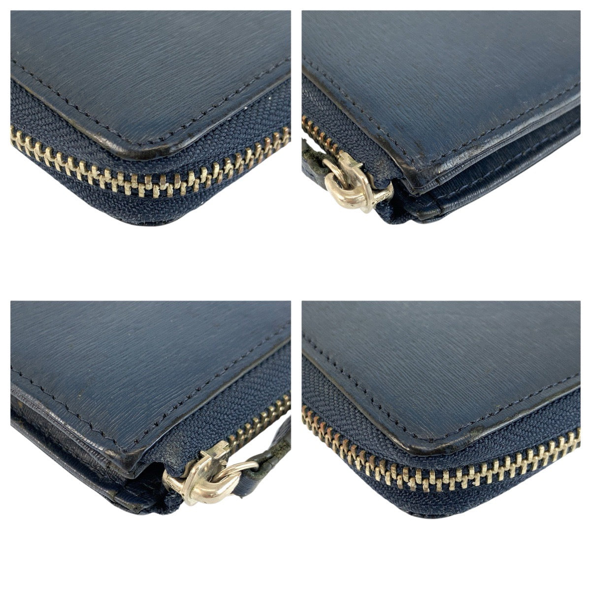 23829
PORTER ポーター カレント ネイビー シルバー金具 レザー 長財布 ロングウォレット メンズ AB2