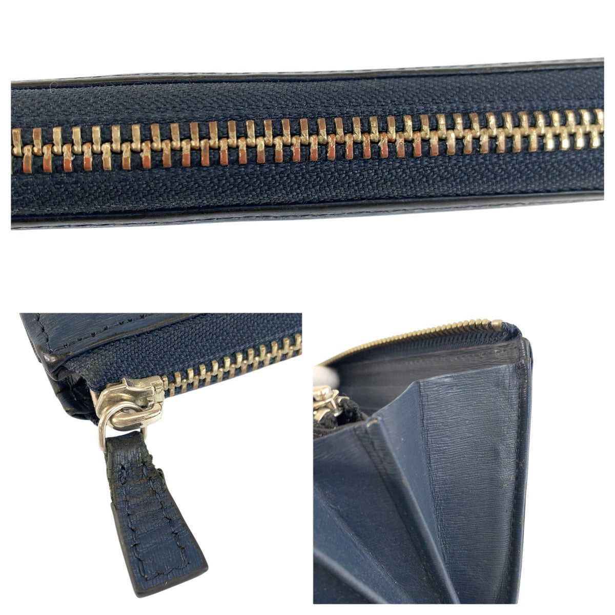 23829
PORTER ポーター カレント ネイビー シルバー金具 レザー 長財布 ロングウォレット メンズ AB2