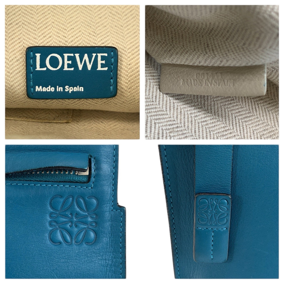 23833
LOEWE ロエベ アナグラム ターコイズブルー シルバー金具 レザー 061411 クラッチバッグ セカンドバッグ メンズ ABP35