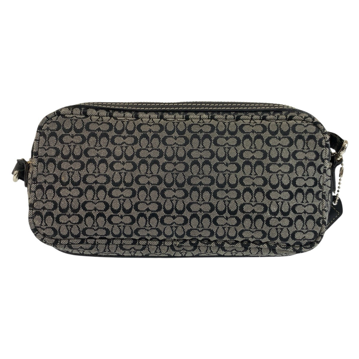23841
COACH コーチ ミニシグネチャー ブラック 黒 シルバー金具 キャンバス / レザー F3J-6341 ショルダーバッグ ポシェット レディース AB2