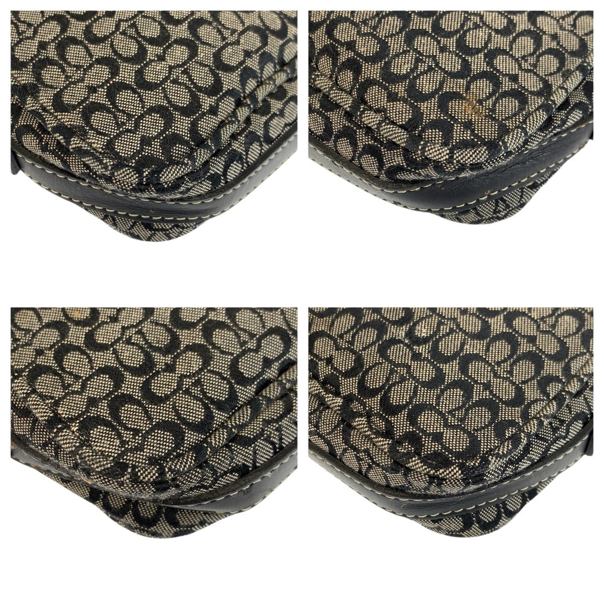 23841
COACH コーチ ミニシグネチャー ブラック 黒 シルバー金具 キャンバス / レザー F3J-6341 ショルダーバッグ ポシェット レディース AB2