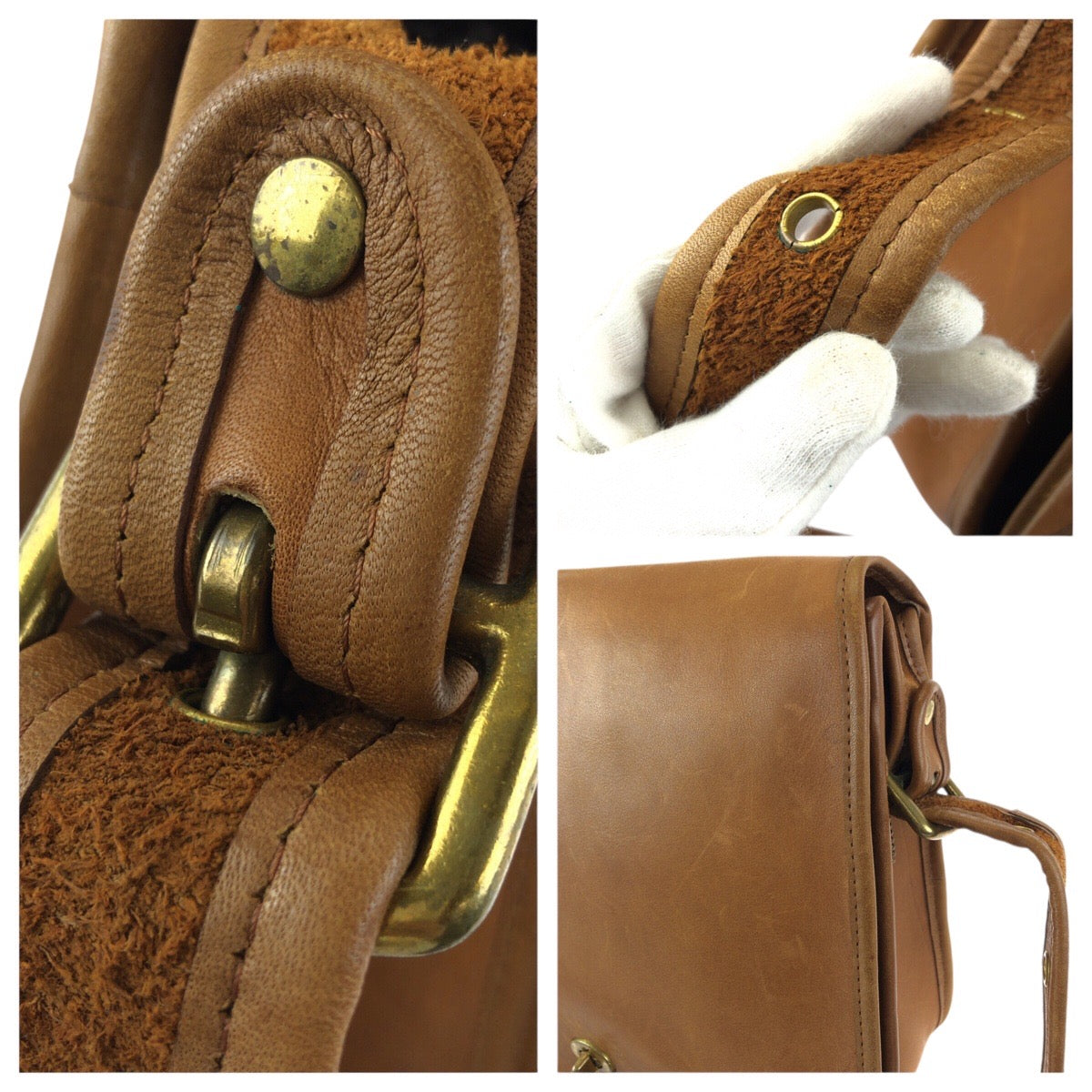 23842
COACH コーチ ヴィンテージ オールドコーチ スチュワーデス ブラウン キャメル ゴールド金具 レザー 1107 ショルダーバッグ メッセンジャーバッグ レディース AB28