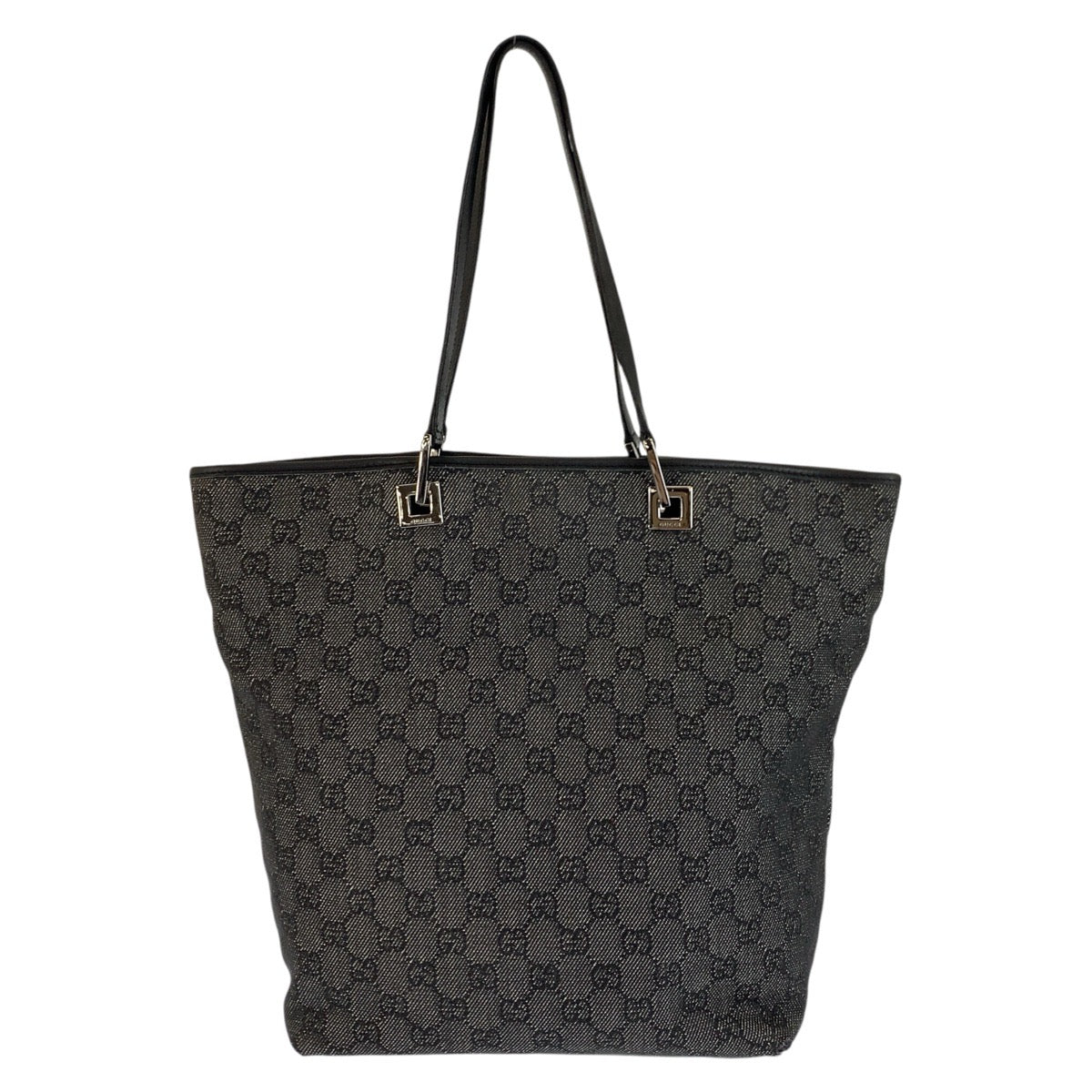 23846
GUCCI グッチ ブラック 黒 シルバー金具 GGキャンバス / レザー 31243 トートバッグ ショルダーバッグ レディース ABP28