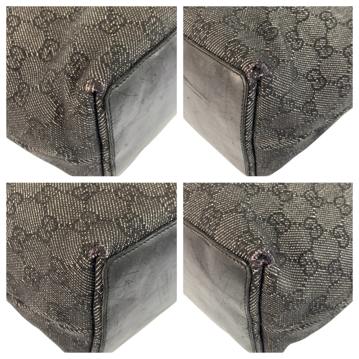23846
GUCCI グッチ ブラック 黒 シルバー金具 GGキャンバス / レザー 31243 トートバッグ ショルダーバッグ レディース ABP28