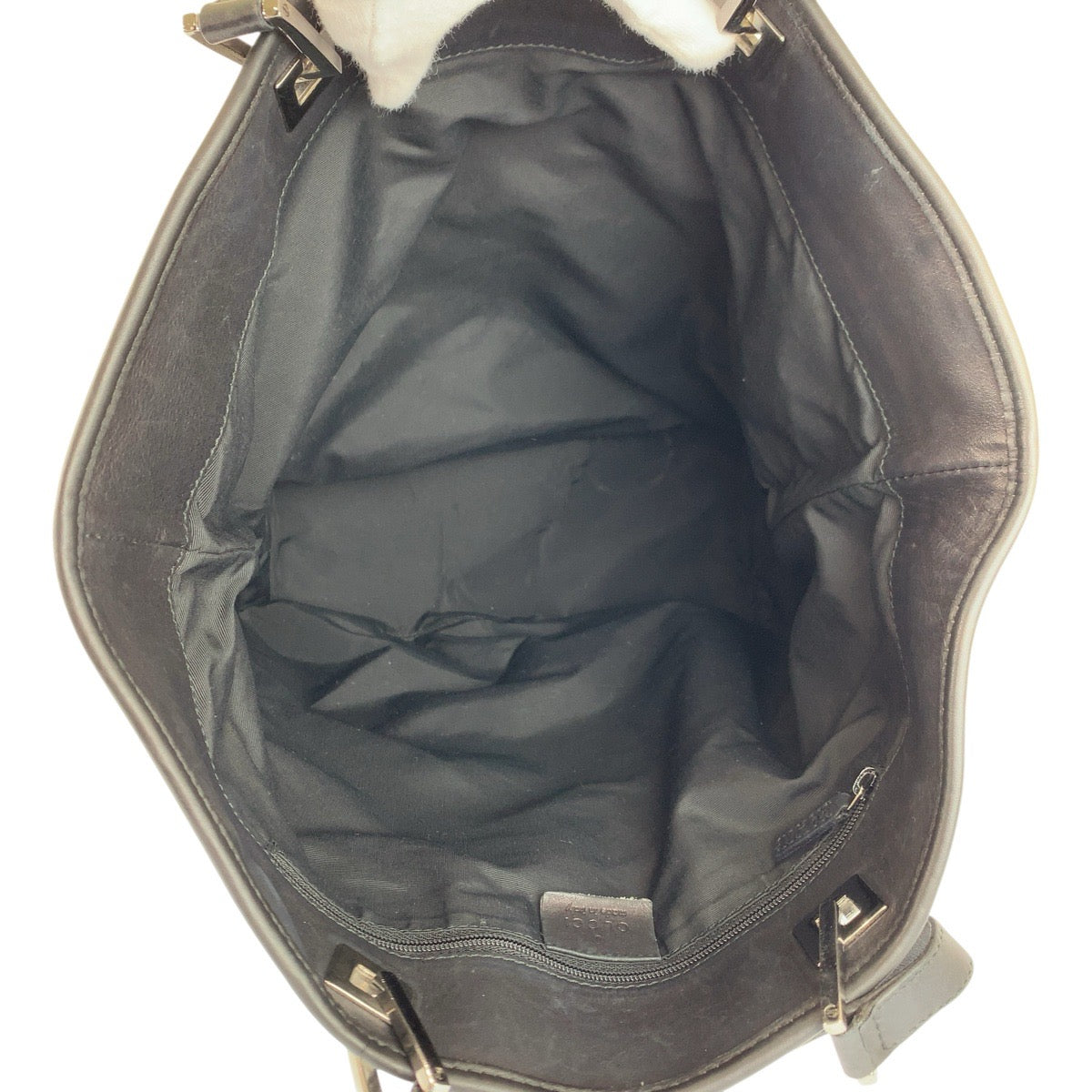 23846
GUCCI グッチ ブラック 黒 シルバー金具 GGキャンバス / レザー 31243 トートバッグ ショルダーバッグ レディース ABP28