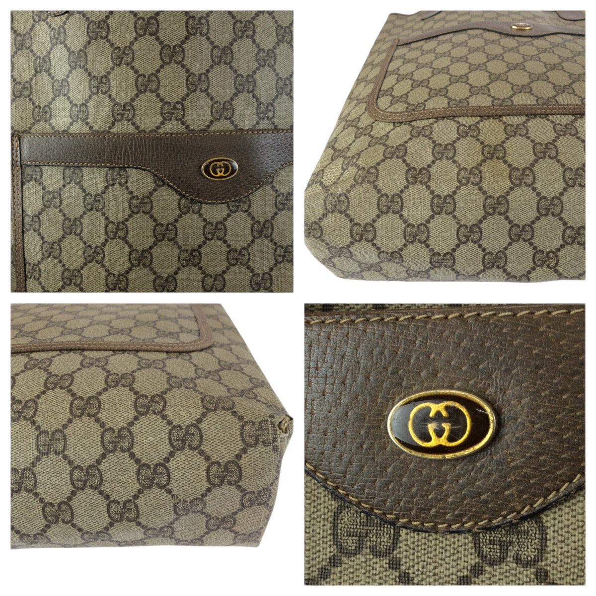 23847
GUCCI グッチ オールドグッチ シェリーライン ベージュ ブラウン ゴールド金具 GGスプリームキャンバス 39 02 003 トートバッグ ショルダーバッグ レディース AB21