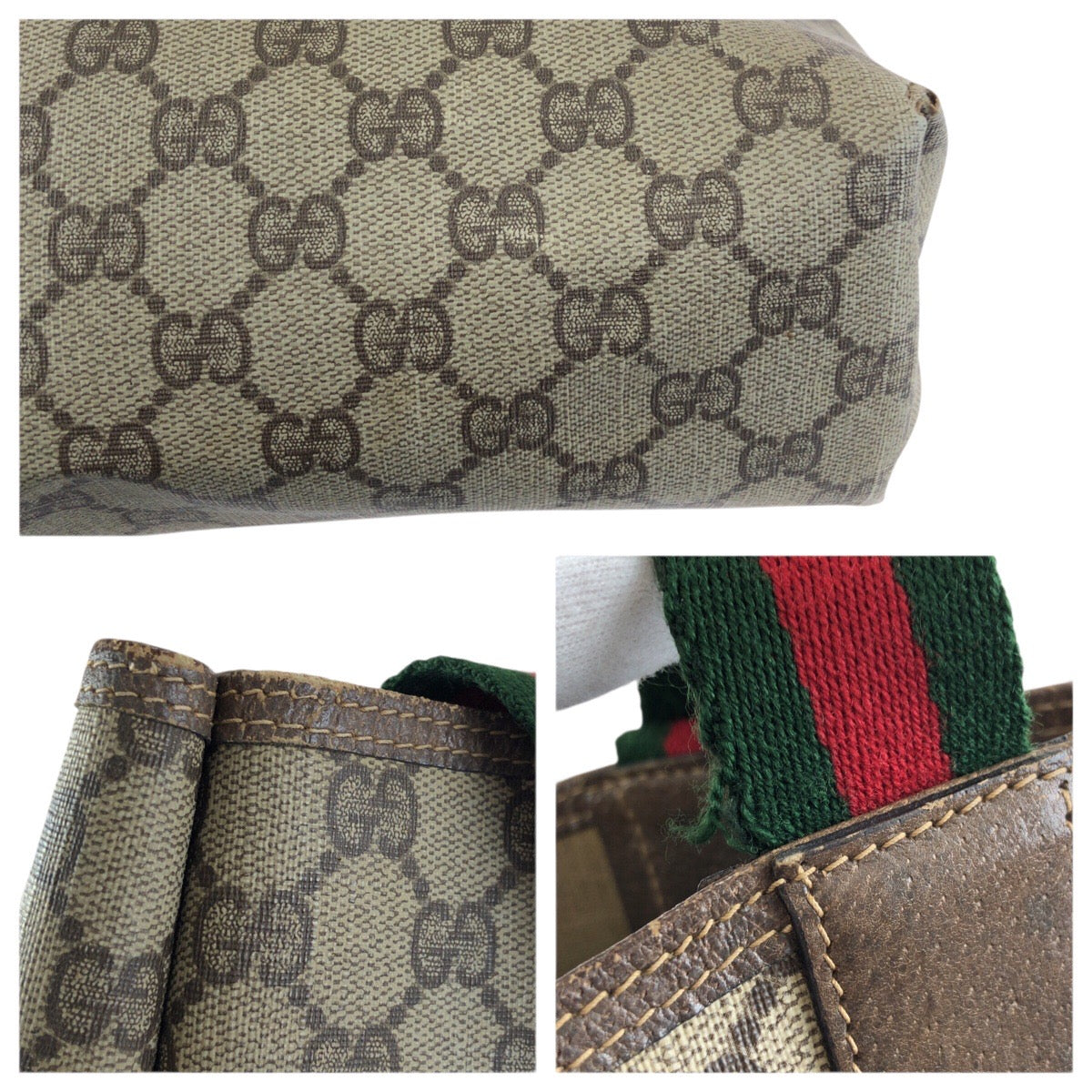 23847
GUCCI グッチ オールドグッチ シェリーライン ベージュ ブラウン ゴールド金具 GGスプリームキャンバス 39 02 003 トートバッグ ショルダーバッグ レディース AB21