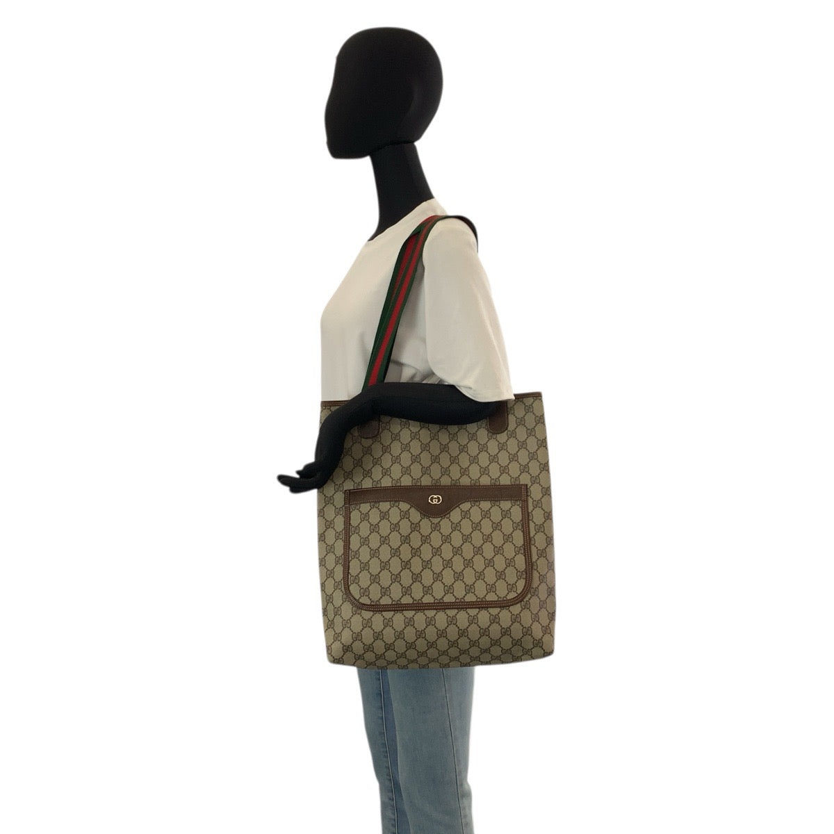23848
GUCCI グッチ シェリーライン ベージュ ブラウン ゴールド金具 GGスプリームキャンバス 002 123 6487 トートバッグ ショルダーバッグ レディース ABP30