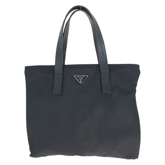 23850
PRADA プラダ テスート 三角ロゴプレート ブラック 黒 シルバー金具 ナイロン / レザー ハンドバッグ 男女兼用 レディース ABP28