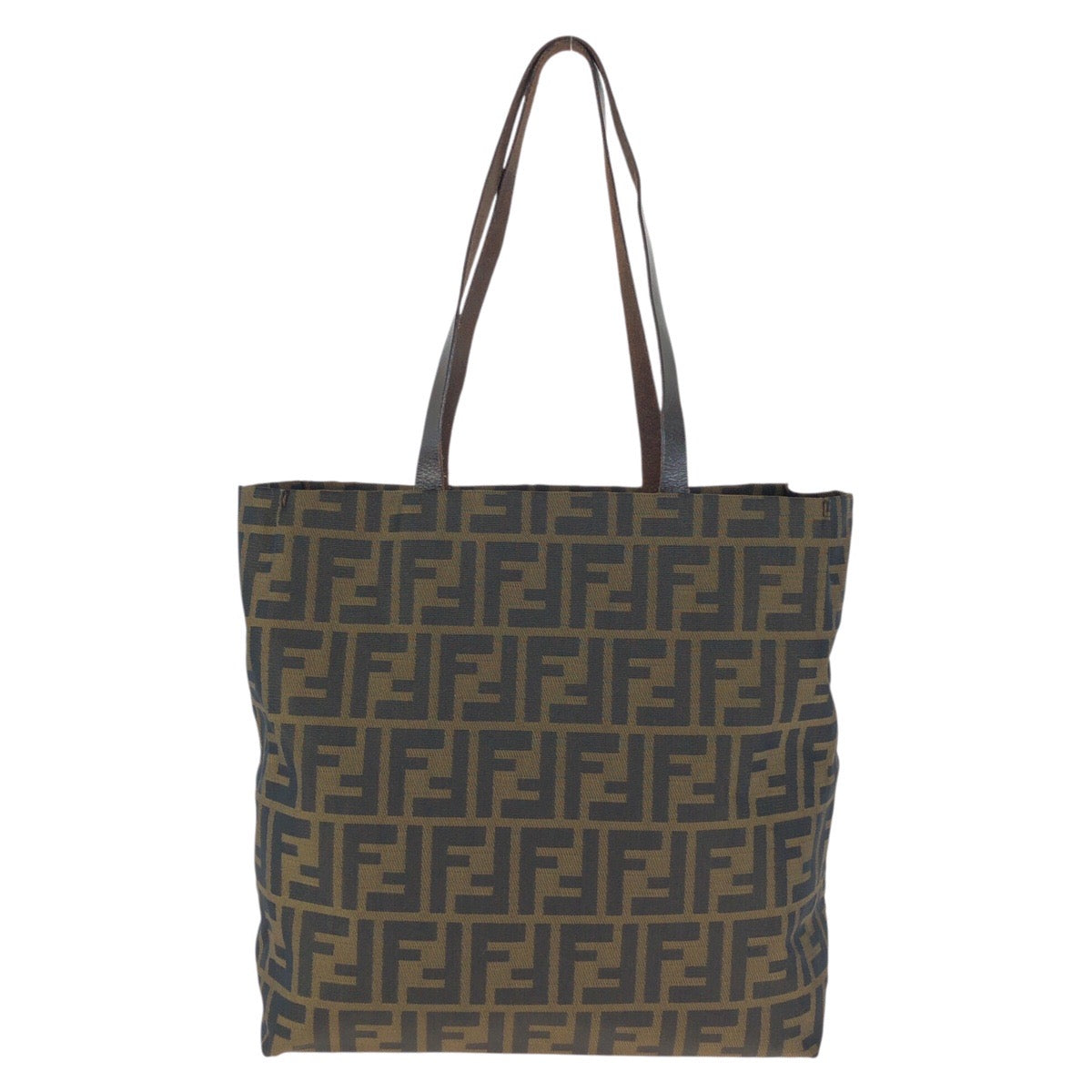 23851
FENDI フェンディ ズッカ ブラウン シルバー金具 ナイロン / レザー トートバッグ ショルダーバッグ レディース ABP28