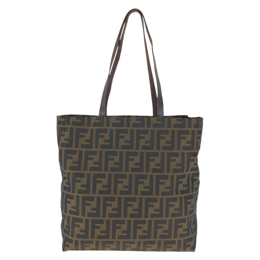 23851
FENDI フェンディ ズッカ ブラウン シルバー金具 ナイロン / レザー トートバッグ ショルダーバッグ レディース ABP28