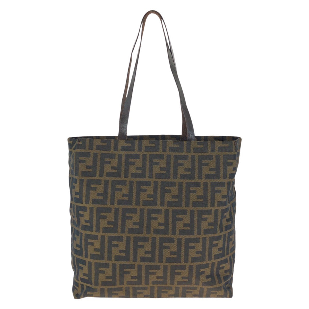 23851
FENDI フェンディ ズッカ ブラウン シルバー金具 ナイロン / レザー トートバッグ ショルダーバッグ レディース ABP28
