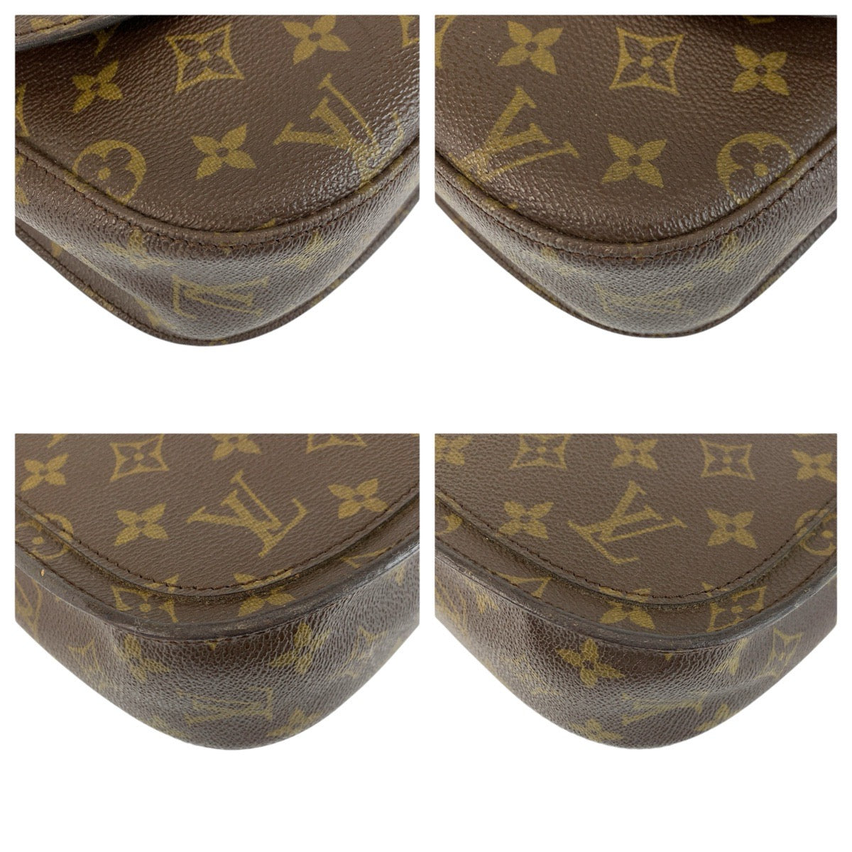 23853
LOUIS VUITTON ルイヴィトン モノグラム サンクルーGM ブラウン ゴールド金具 PVC / レザー M51242 ショルダーバッグ ポシェット レディース AB35