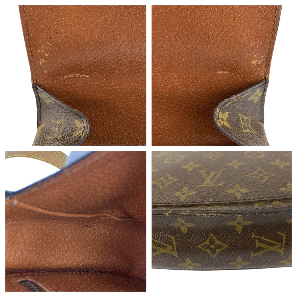 23853
LOUIS VUITTON ルイヴィトン モノグラム サンクルーGM ブラウン ゴールド金具 PVC / レザー M51242 ショルダーバッグ ポシェット レディース AB35