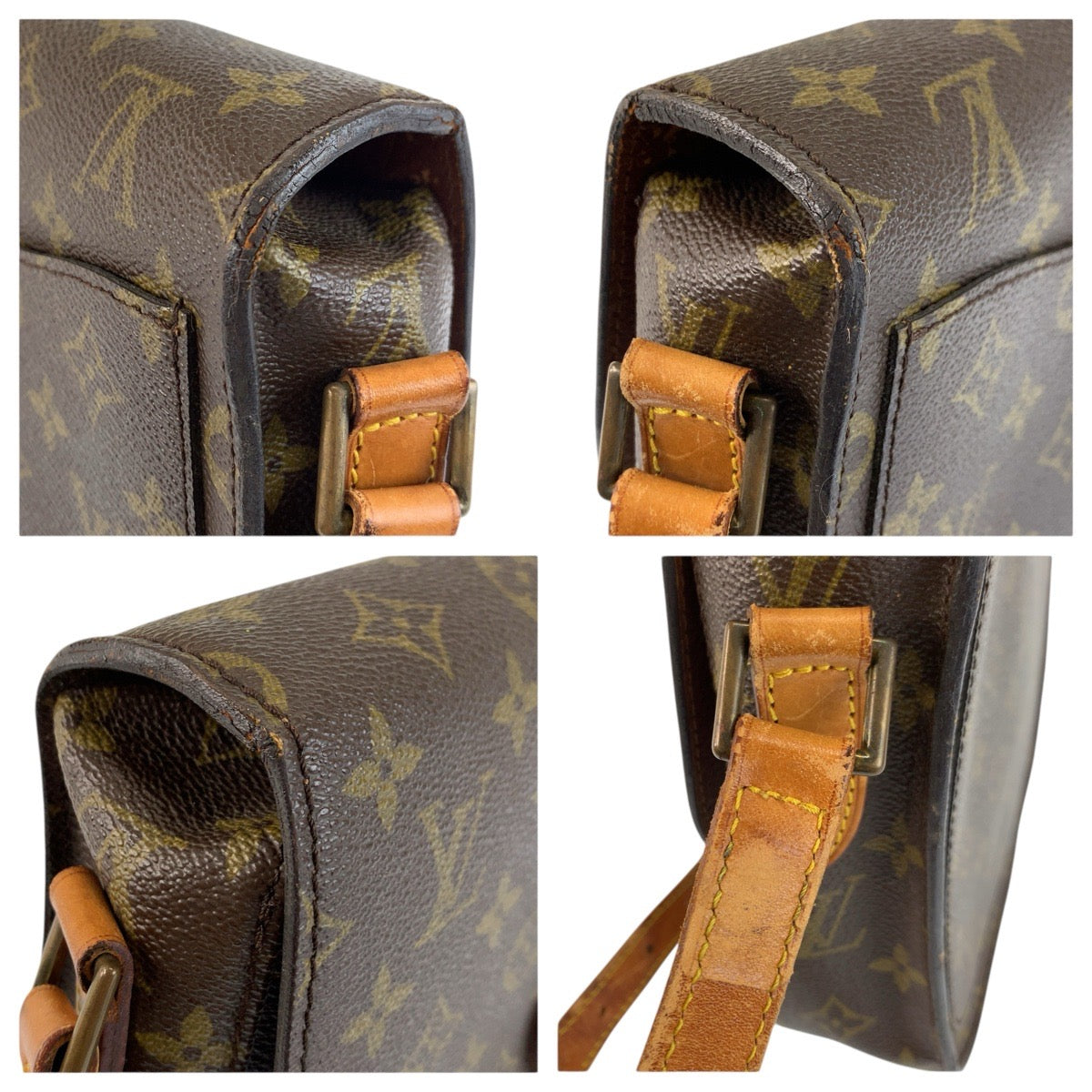 23853
LOUIS VUITTON ルイヴィトン モノグラム サンクルーGM ブラウン ゴールド金具 PVC / レザー M51242 ショルダーバッグ ポシェット レディース AB35