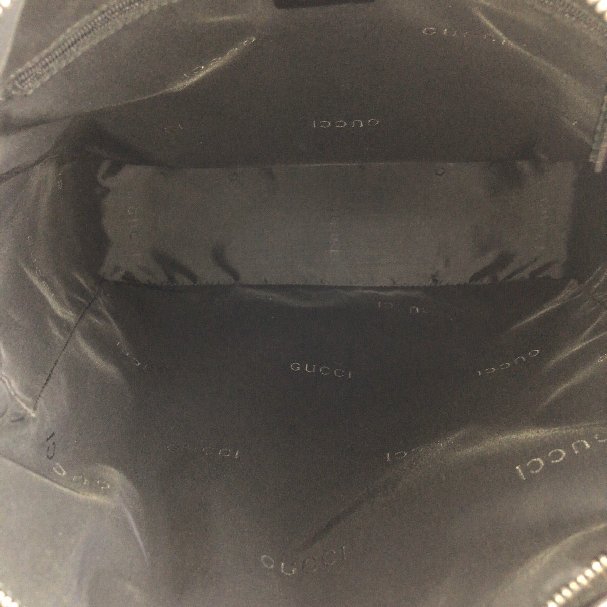 23855
GUCCI グッチ ワンショルダー ブラック 黒 シルバー金具 ナイロン / レザー 001 3770 ショルダーバッグ ハンドバッグ レディース ABP28