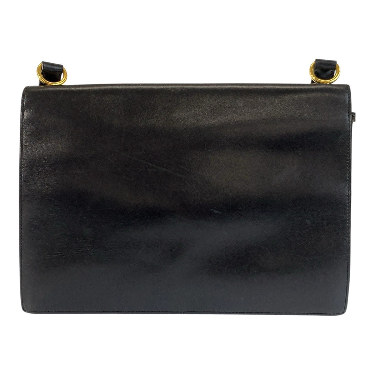 23858
Christian Dior クリスチャンディオール ヴィンテージ ブラック 黒 ゴールド金具 レザー ショルダーバッグ レディース AB28