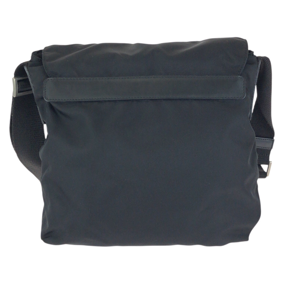 23862
PRADA プラダ テスート 三角ロゴプレート ブラック 黒 シルバー金具 ナイロン / レザー ショルダーバッグ メッセンジャーバッグ レディース ABP35