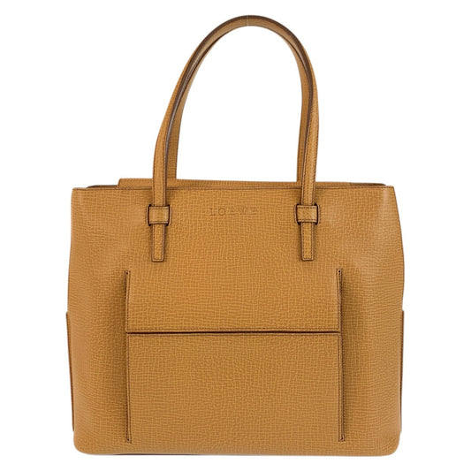 23863
LOEWE ロエベ ヴィンテージ ベージュ ゴールド金具 レザー ハンドバッグ トートバッグ レディース A42