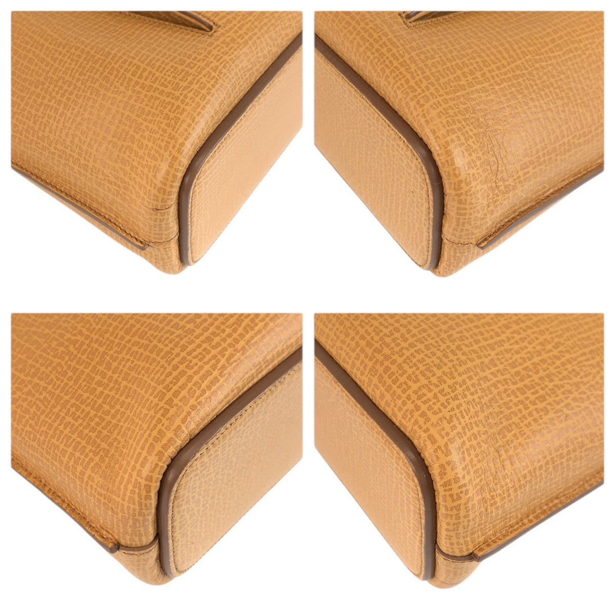 23863
LOEWE ロエベ ヴィンテージ ベージュ ゴールド金具 レザー ハンドバッグ トートバッグ レディース A42
