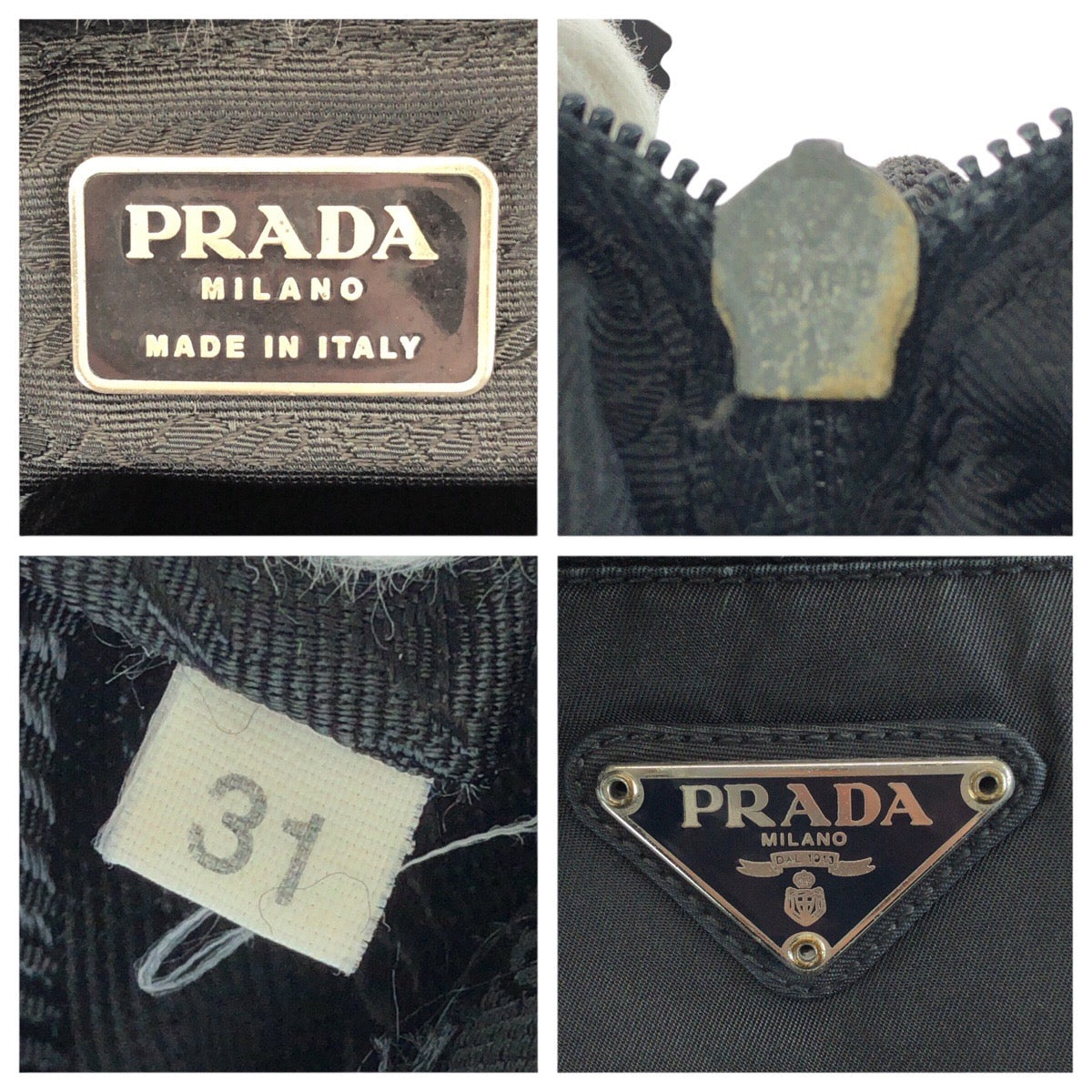 23864
PRADA プラダ テスート 三角ロゴプレート ブラック 黒 シルバー金具 ナイロン ショルダーバッグ メッセンジャーバッグ レディース AB21