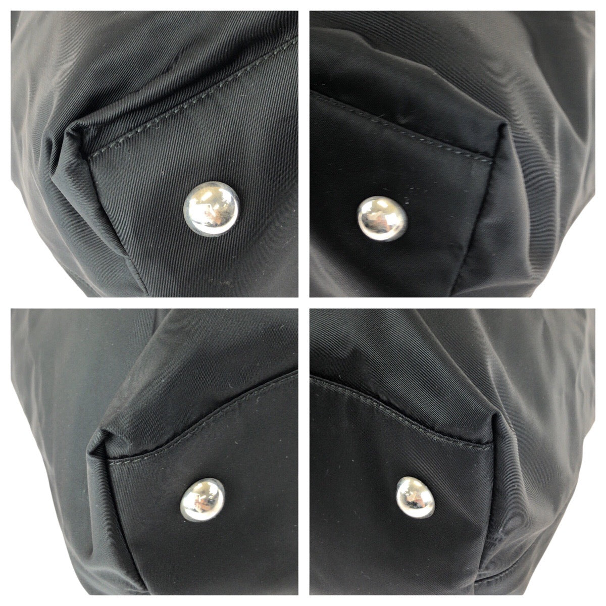 23865
PRADA プラダ テスート 三角ロゴプレート 2way ブラック 黒 シルバー金具 ナイロン / レザー ショルダーバッグ トートバッグ メンズ ABP42