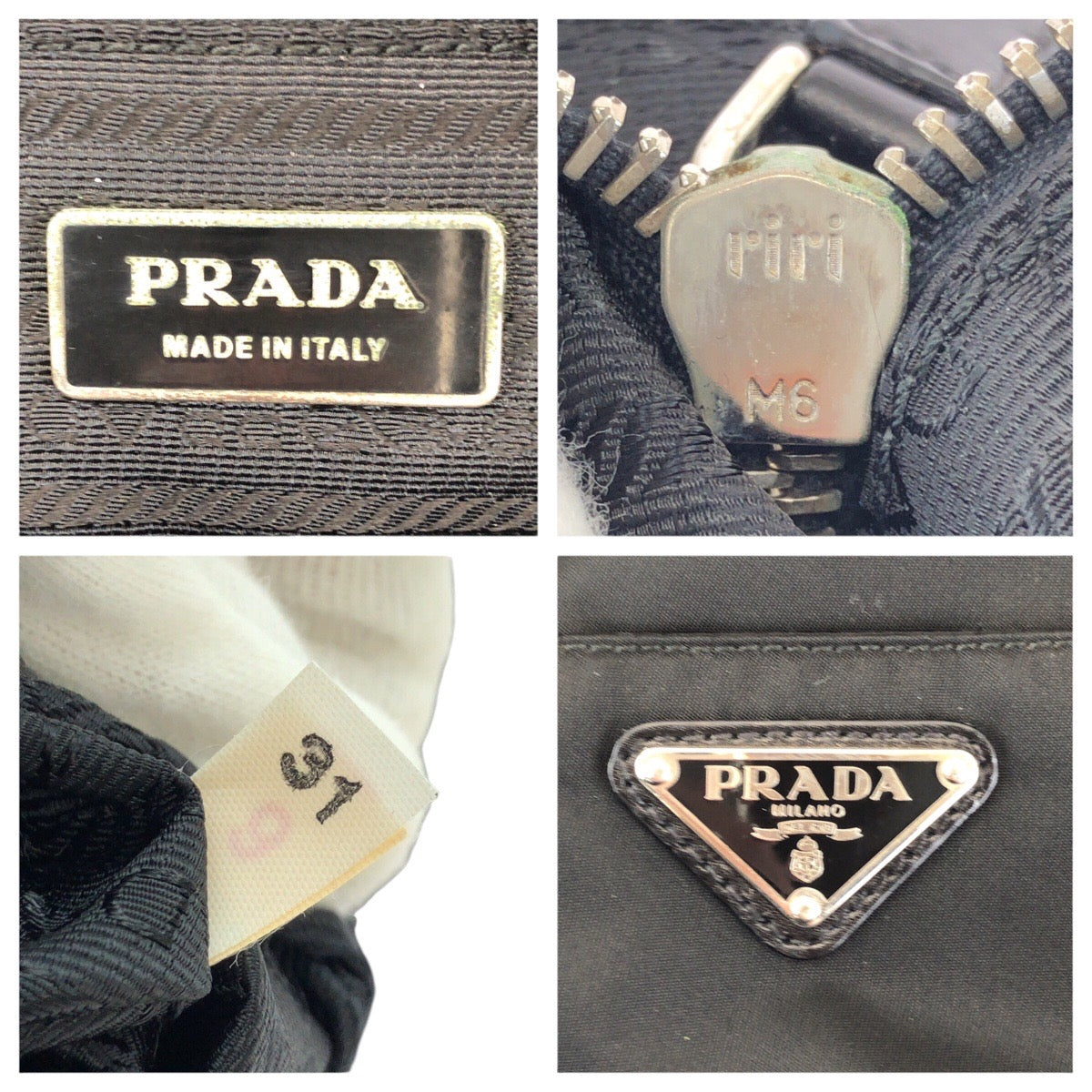 23865
PRADA プラダ テスート 三角ロゴプレート 2way ブラック 黒 シルバー金具 ナイロン / レザー ショルダーバッグ トートバッグ メンズ ABP42