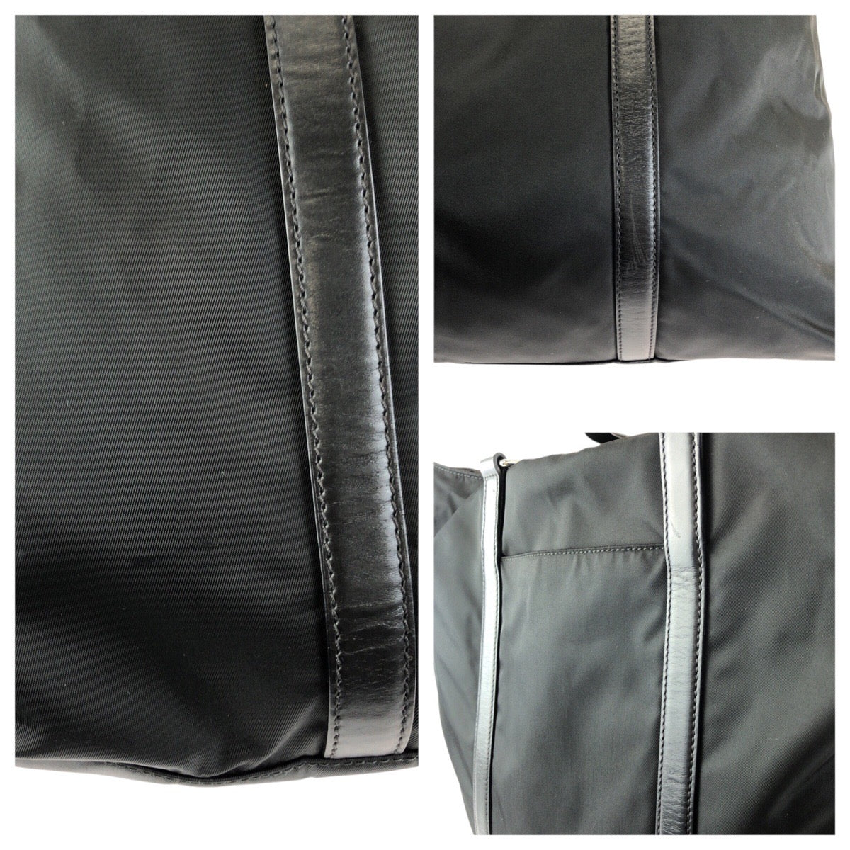 23865
PRADA プラダ テスート 三角ロゴプレート 2way ブラック 黒 シルバー金具 ナイロン / レザー ショルダーバッグ トートバッグ メンズ ABP42