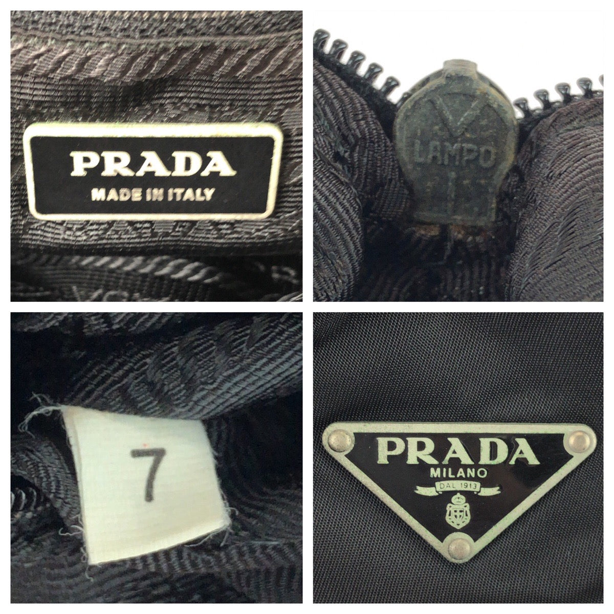 23870
PRADA プラダ テスート 三角ロゴプレート ブラック 黒 シルバー金具 ナイロン ショルダーバッグ ハンドバッグ レディース ABP28