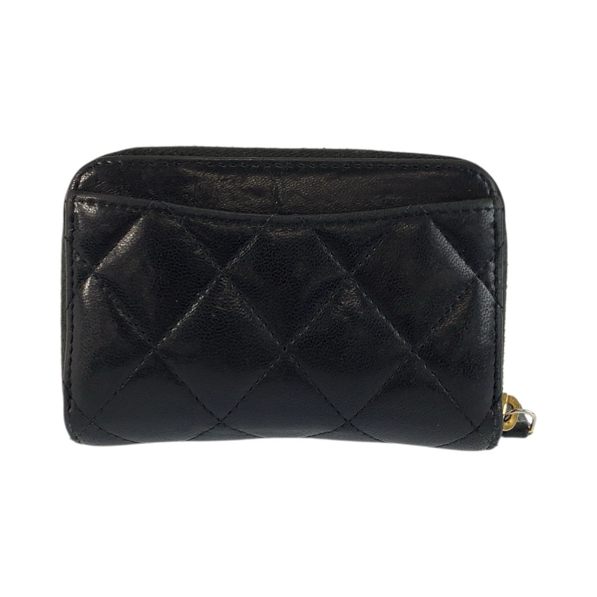 23872
CHANEL シャネル マトラッセ クラシック ジップコインパース ブラック 黒 ゴールド金具 レザー コインケース カードケース レディース ABP42