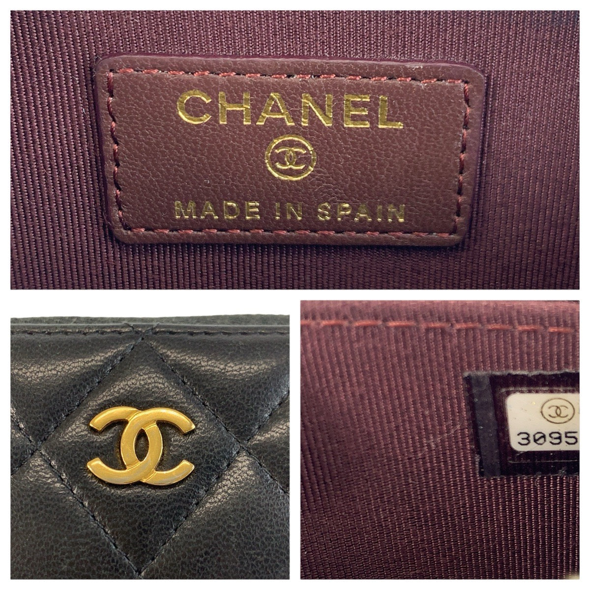 23872
CHANEL シャネル マトラッセ クラシック ジップコインパース ブラック 黒 ゴールド金具 レザー コインケース カードケース レディース ABP42