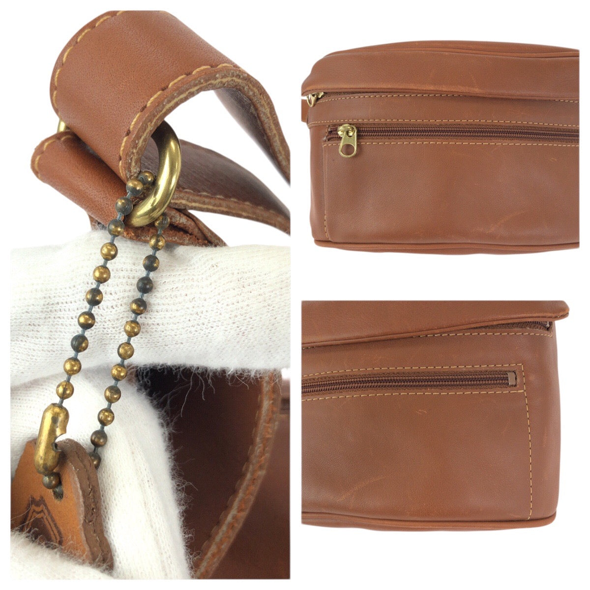 23875
COACH コーチ ヴィンテージ オールドコーチ ブラウン キャメル ゴールド金具 レザー 3330 ボディバッグ ウエストポーチ レディース ABP28