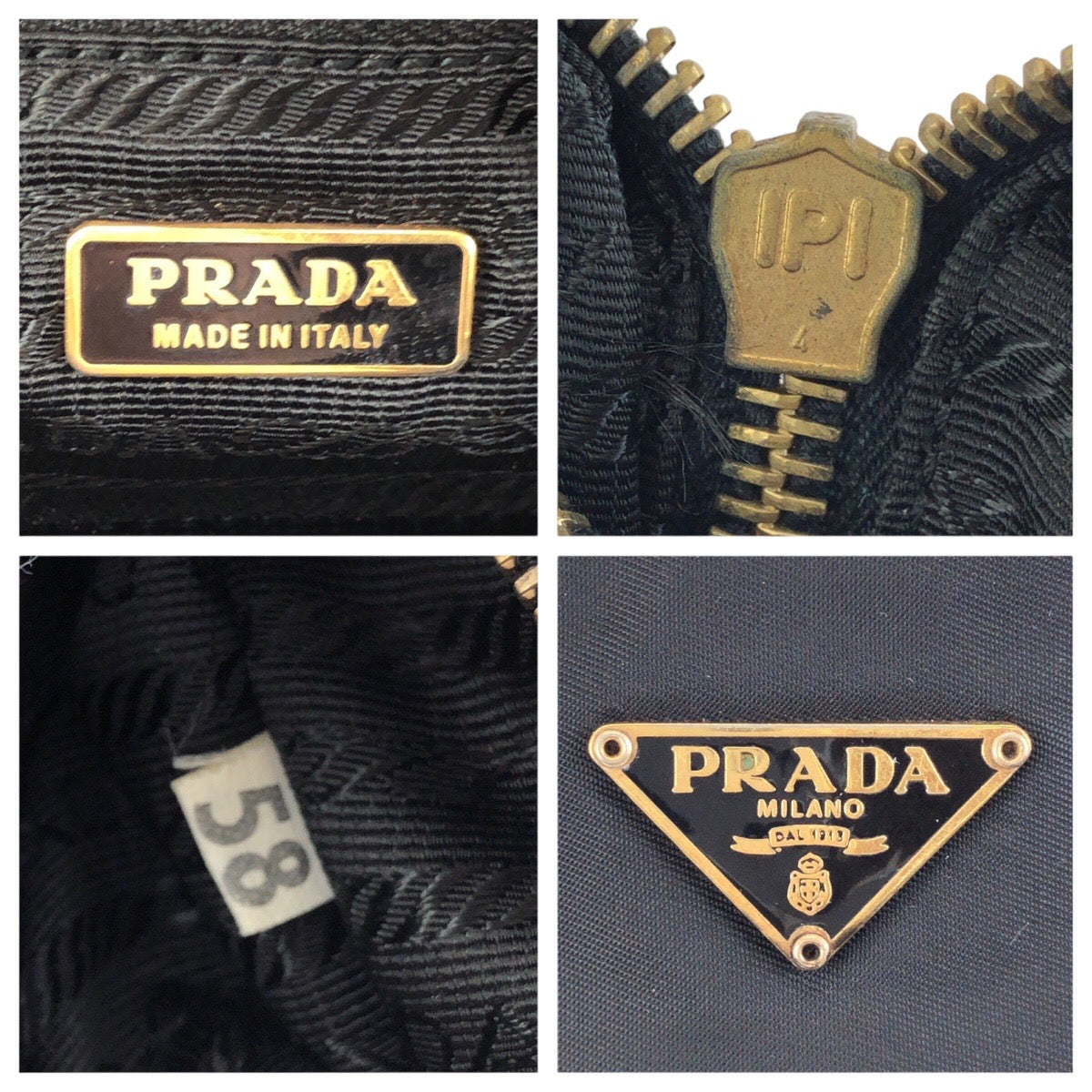 23876
PRADA プラダ テスート サフィアーノ 三角ロゴプレート ブラック 黒 ゴールド金具 ナイロン / レザー ハンドバッグ トートバッグ レディース ABP35