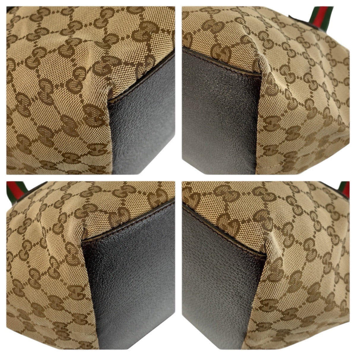 23879
GUCCI グッチ シェリーライン ベージュ ブラウン GGキャンバス 131228 トートバッグ ハンドバッグ レディース ABP42