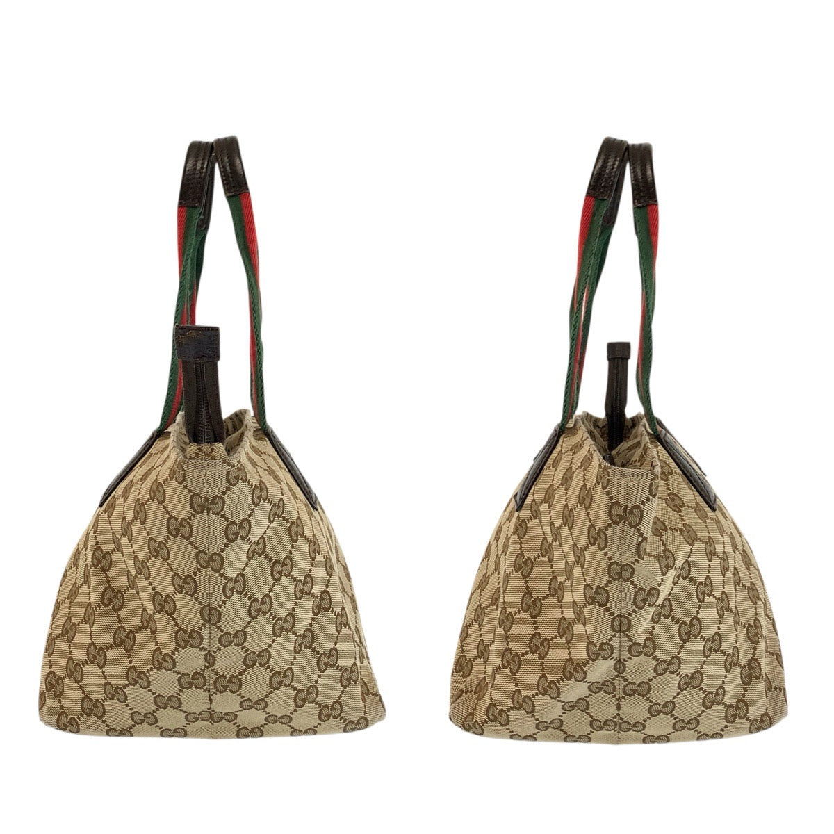 23879
GUCCI グッチ シェリーライン ベージュ ブラウン GGキャンバス 131228 トートバッグ ハンドバッグ レディース ABP42