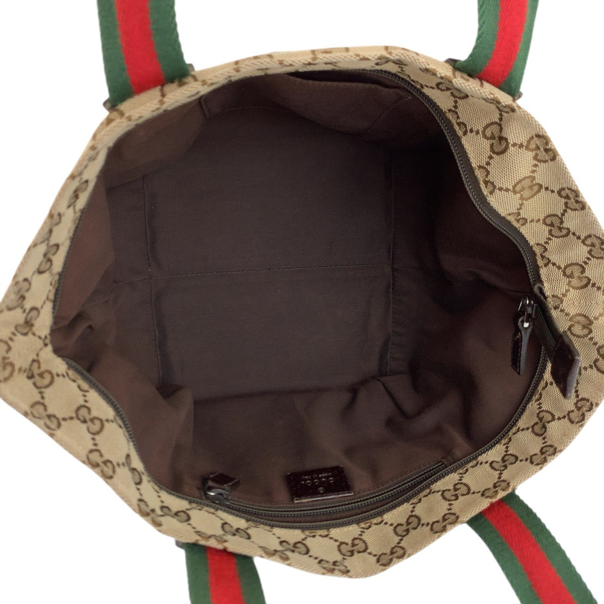 23879
GUCCI グッチ シェリーライン ベージュ ブラウン GGキャンバス 131228 トートバッグ ハンドバッグ レディース ABP42