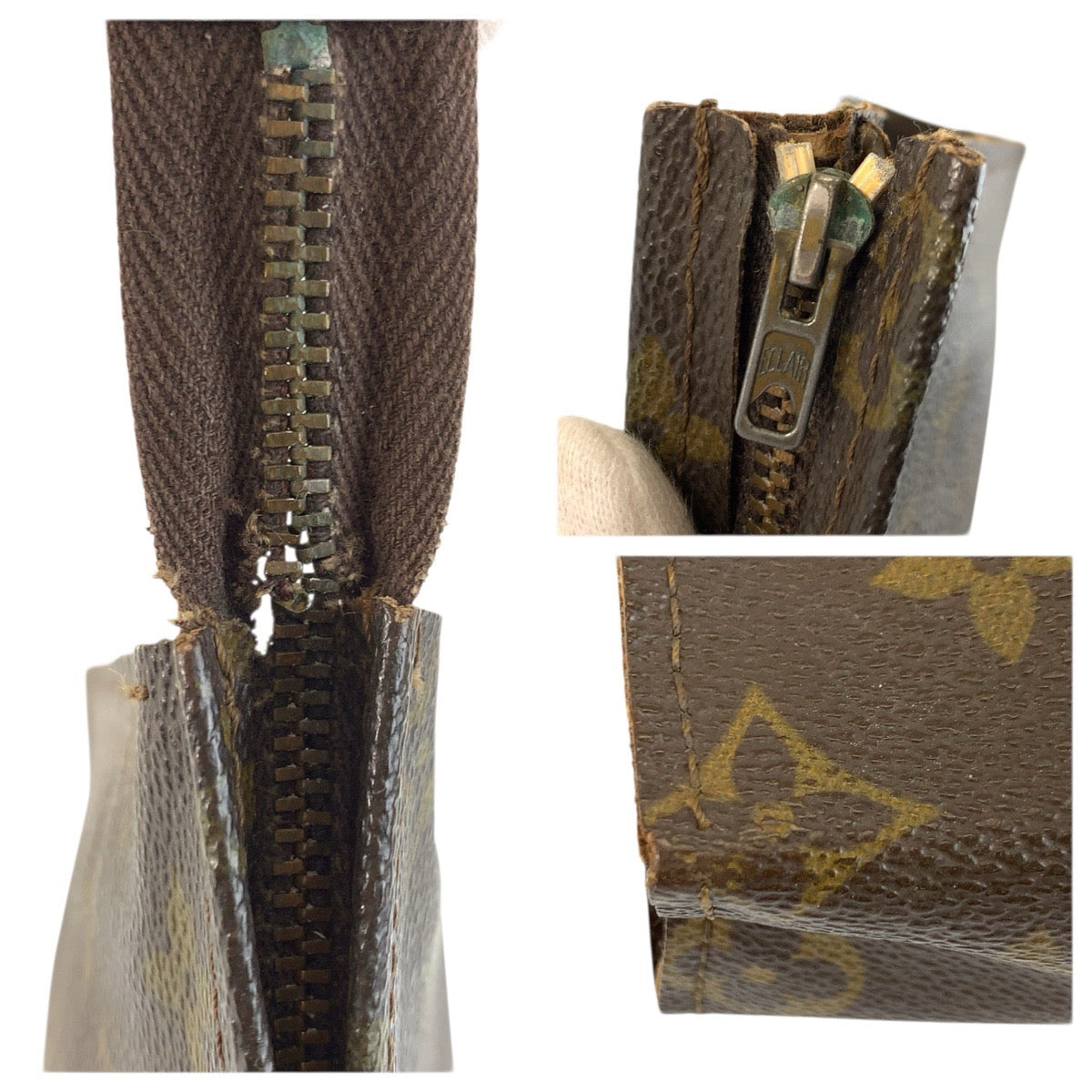 23881
LOUIS VUITTON ルイヴィトン モノグラム ポッシュ トワレット26 ブラウン PVC M47542 ポーチ クラッチバッグ レディース B14