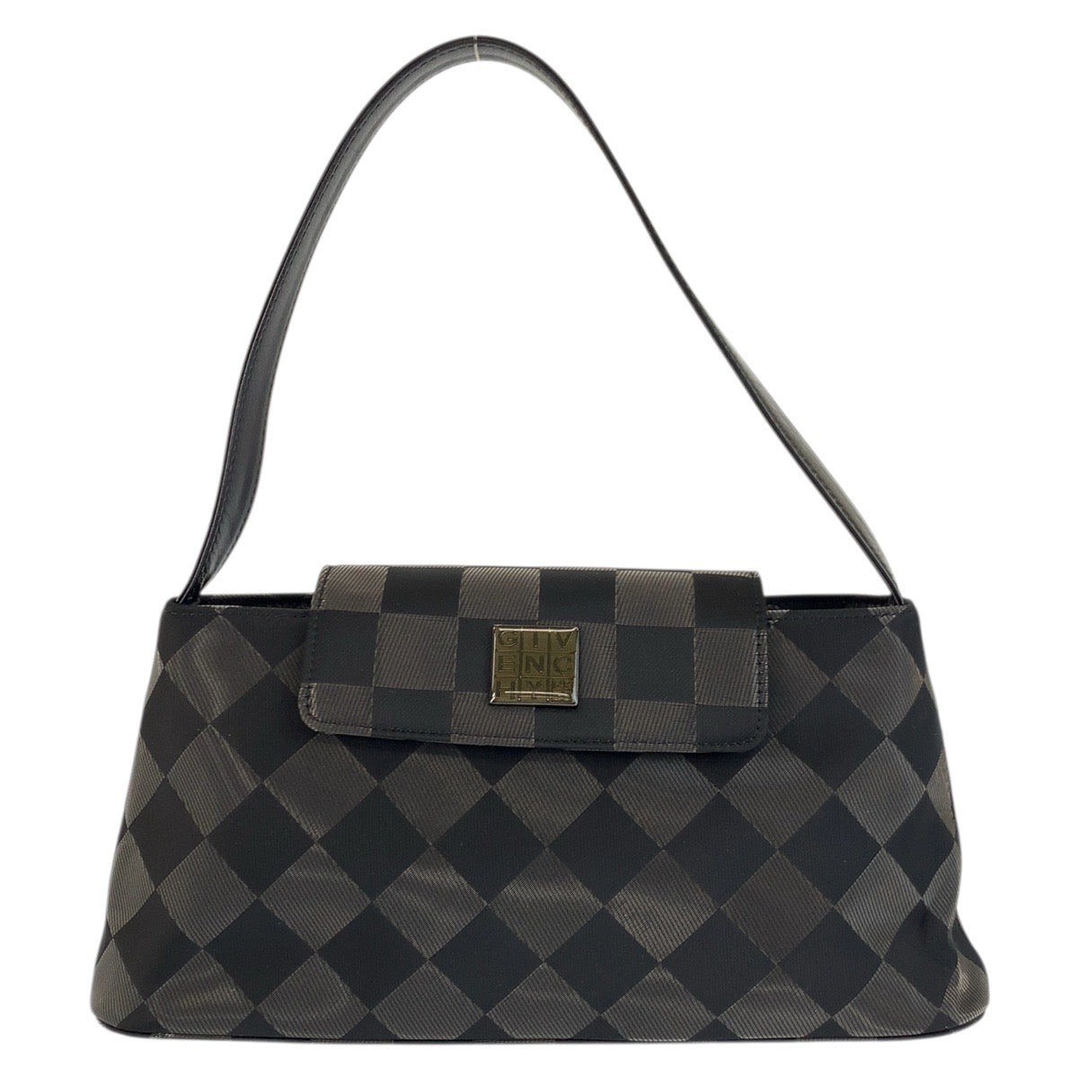 23883
GIVENCHY ジバンシィ ヴィンテージ ダイヤ柄 ブラック 黒 ナイロン / レザー ハンドバッグ ショルダーバッグ レディース ABP28