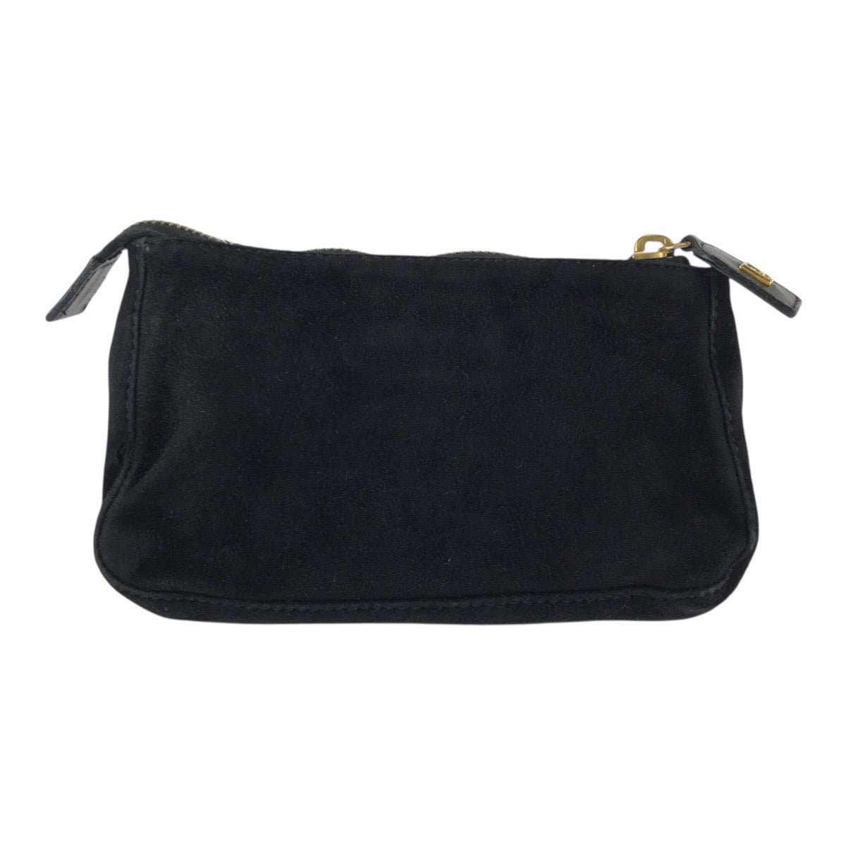 23886
FENDI フェンディ ヴィンテージ ブラック 黒 ゴールド金具 ヌバック 26387 ポーチ メイクポーチ 小物入れ レディース ABP14