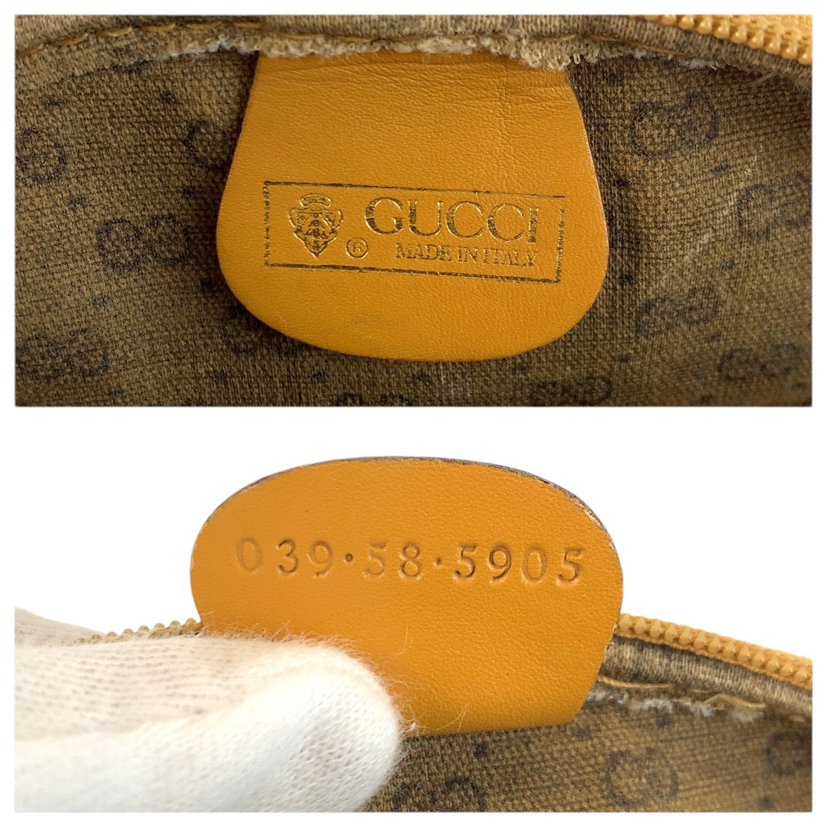 23887
GUCCI グッチ ヴィンテージ マイクロGG インターロッキング ベージュ ゴールド金具 GGスプリームキャンバス 039 58 ポーチ 化粧ポーチ レディース A14