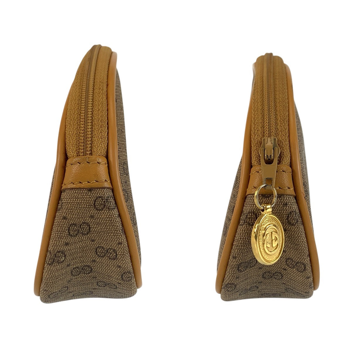 23887
GUCCI グッチ ヴィンテージ マイクロGG インターロッキング ベージュ ゴールド金具 GGスプリームキャンバス 039 58 ポーチ 化粧ポーチ レディース A14