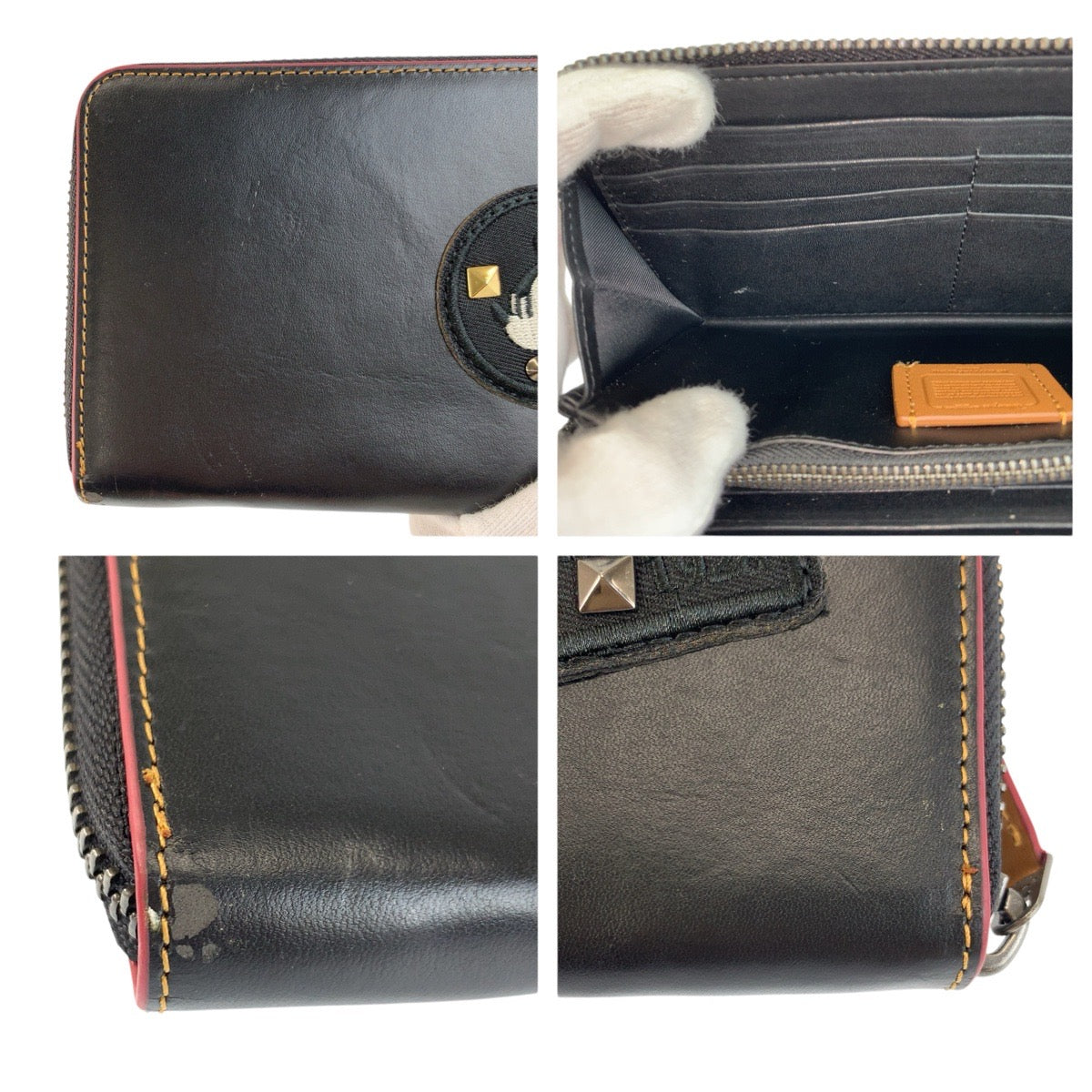 23893
COACH コーチ ディズニーコラボ ブラック 黒 レザー F59340 長財布 ロングウォレット レディース ABP5