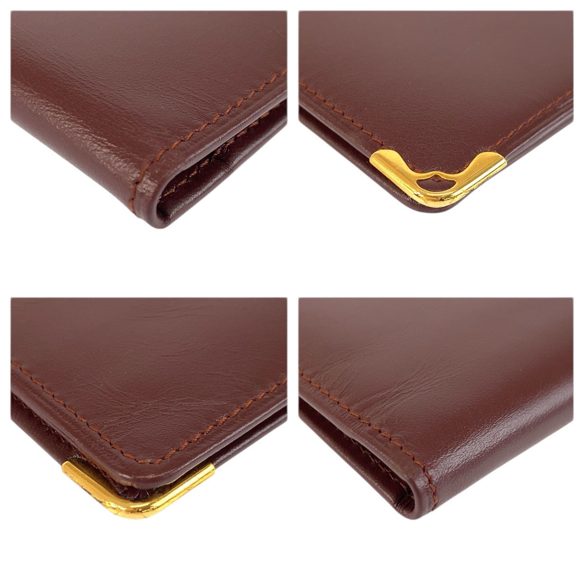 23894
CARTIER カルティエ マストライン ボルドー ゴールド金具 レザー 長財布 札入れ メンズ A14