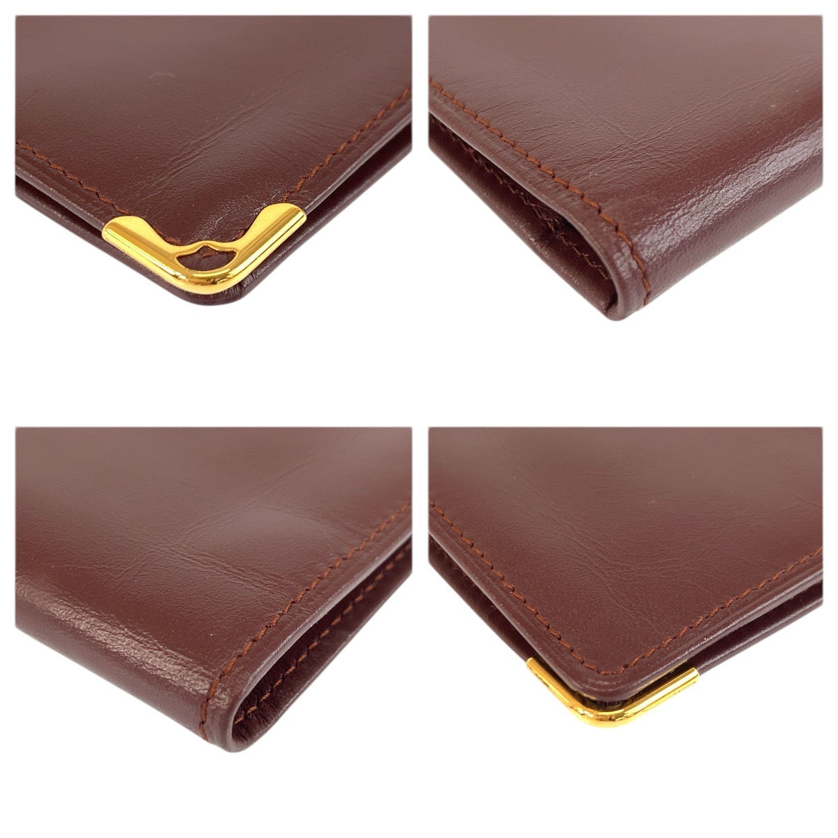 23894
CARTIER カルティエ マストライン ボルドー ゴールド金具 レザー 長財布 札入れ メンズ A14