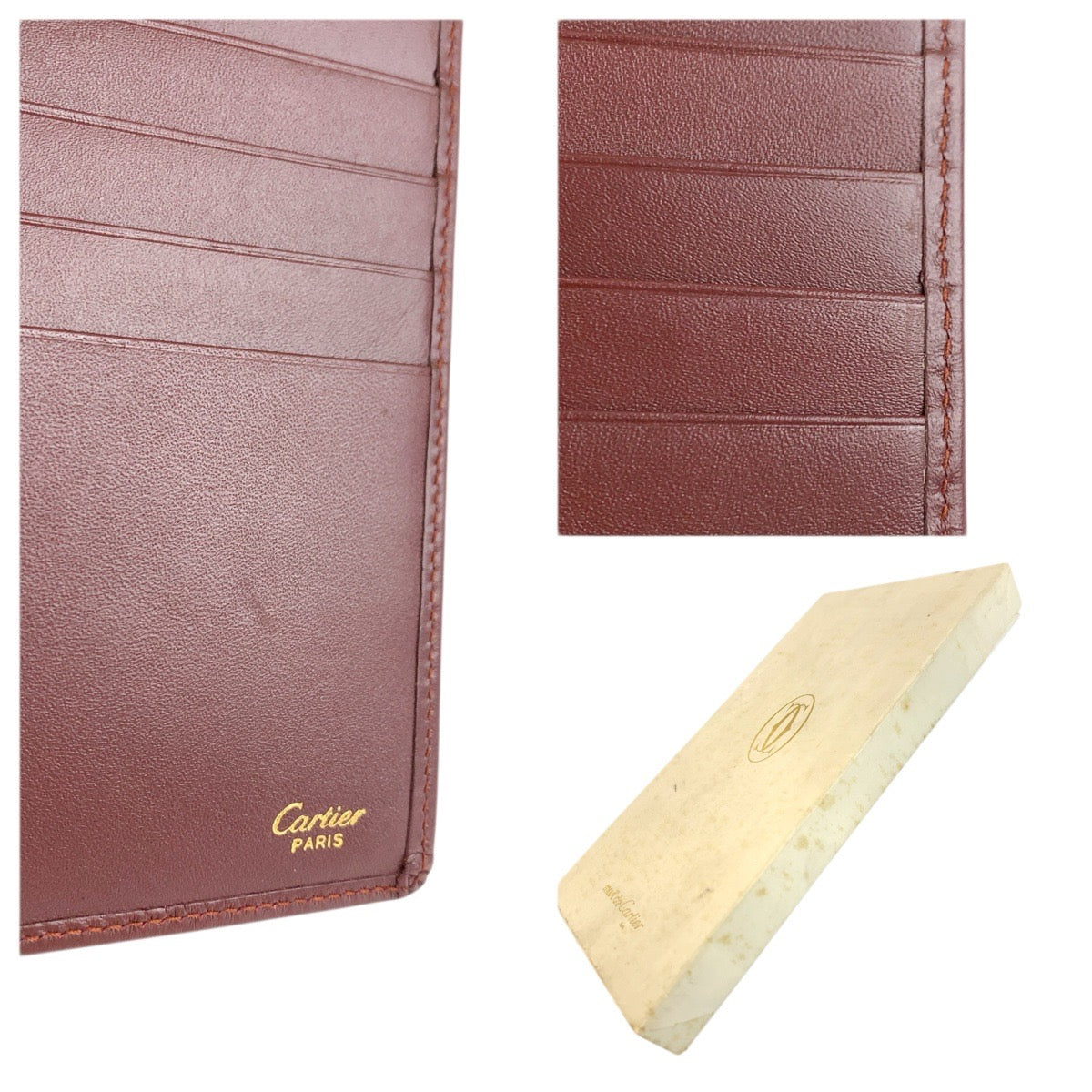 23894
CARTIER カルティエ マストライン ボルドー ゴールド金具 レザー 長財布 札入れ メンズ A14