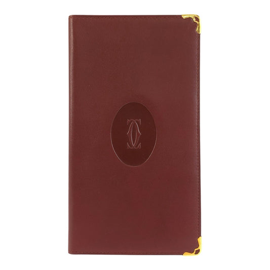 23895
CARTIER カルティエ ヴィンテージ マストライン ボルドー ゴールド金具 レザー 長財布 札入れ メンズ ABP10